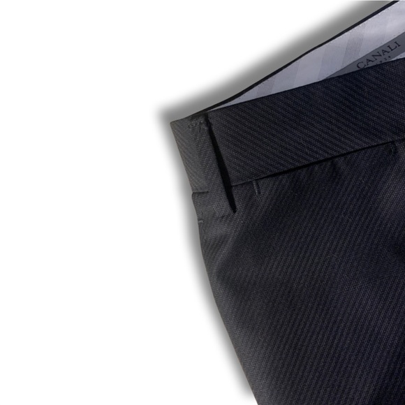 Harry Rosen Charcoal Tessuto Wool Trousers - Picture 2 of 6